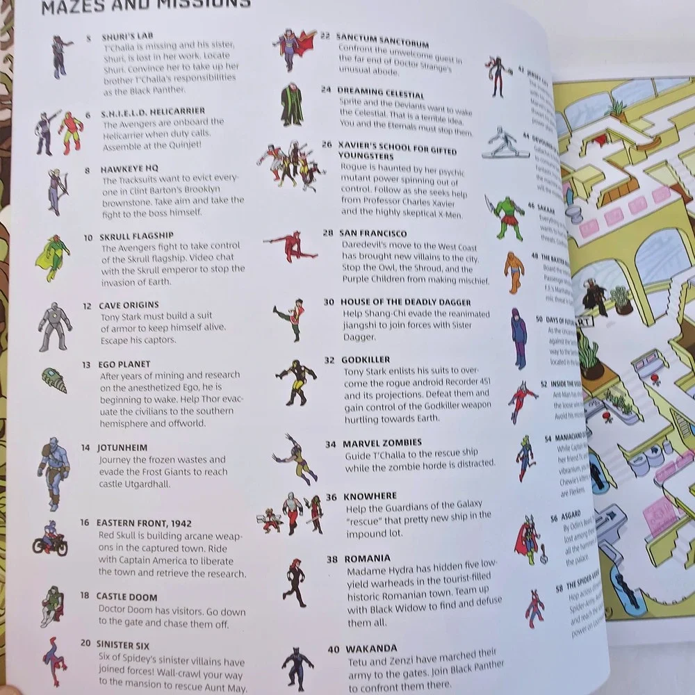 Marvel Marvel Mazes Activity Puzzle Book 2020 Softback Illustrations